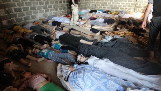 Các nạn nhân của vụ tấn công bằng vũ khí chứa chất độc hóa học ở Syria hôm 21/8/2013